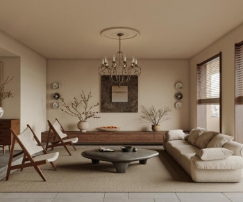 Wabi-sabi Style A Living Room-ID:343271029