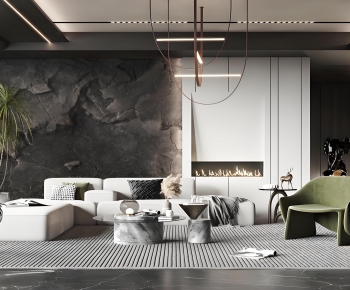 Modern A Living Room-ID:997241975