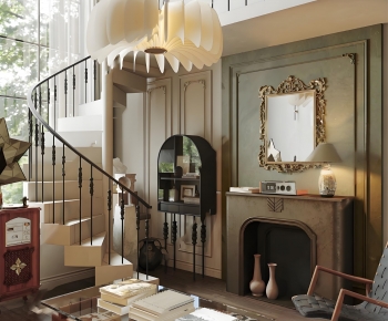 French Style A Living Room-ID:695535901