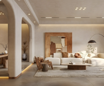 Wabi-sabi Style A Living Room-ID:603281971