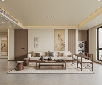 New Chinese Style A Living Room-ID:213057049