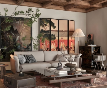 New Chinese Style A Living Room-ID:543637044
