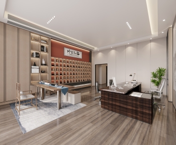 New Chinese Style Manager's Office-ID:142066963