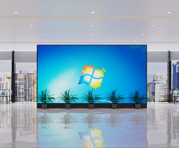 Modern Office Reception Desk-ID:450402029