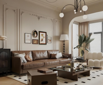 French Style A Living Room-ID:461400034