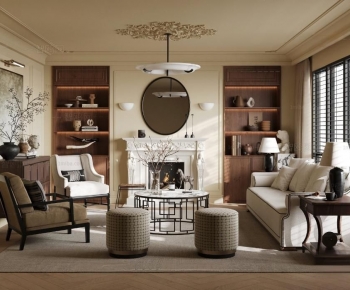 French Style A Living Room-ID:612473963