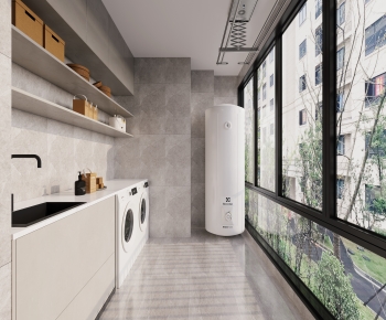 Modern Balcony Laundry Room-ID:239248048