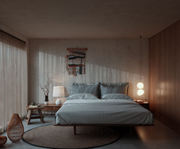 Wabi-sabi Style Bedroom-ID:105459936