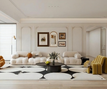 French Style A Living Room-ID:755629064