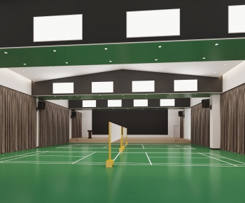 Modern Indoor Badminton Court-ID:183119061
