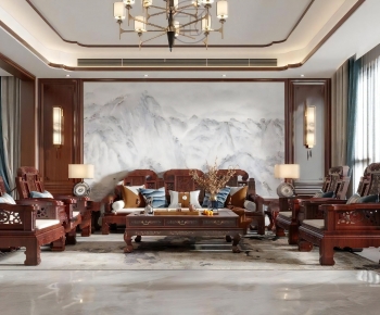 Chinese Style A Living Room-ID:339343072