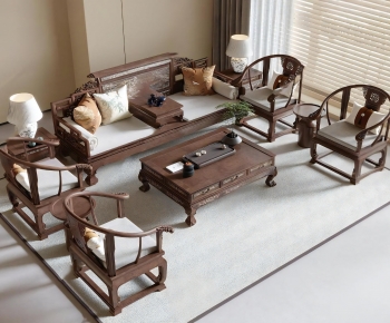 New Chinese Style Sofa Combination-ID:464838032