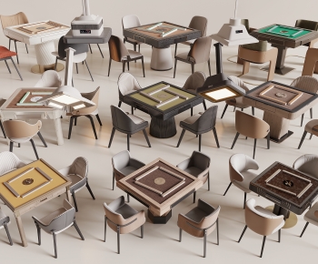 Modern Mahjong Tables And Chairs-ID:572593937