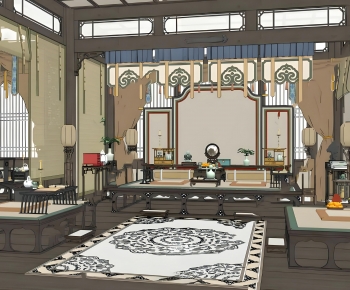 Chinese Style A Living Room-ID:104889945