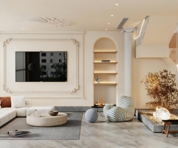 French Style A Living Room-ID:808403024