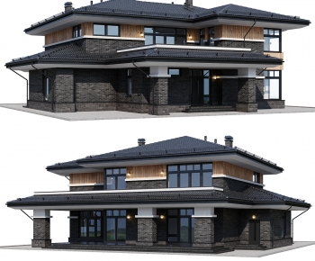 Simple European Style Detached Villa-ID:237001908