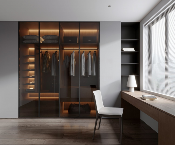 Modern Clothes Storage Area-ID:345227007