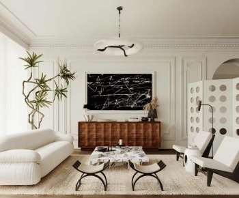 French Style A Living Room-ID:725094089