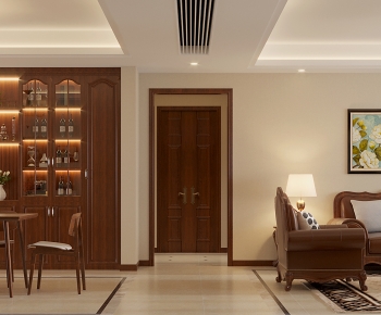 American Style A Living Room-ID:664598948