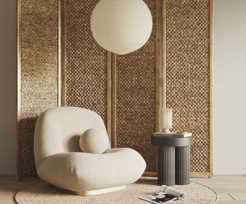 Wabi-sabi Style Single Sofa-ID:944547896