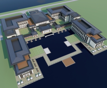 New Chinese Style Appearance Of Commercial Building-ID:786933903