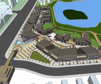 New Chinese Style Commercial Street-ID:493110903