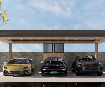 New Chinese Style Outdoor Parking Lot-ID:953205118