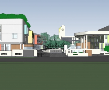 Modern School Building-ID:372723105