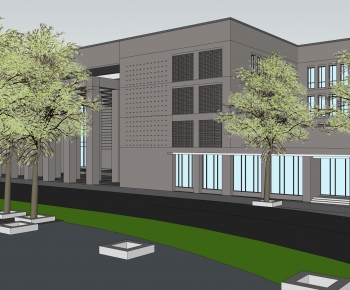 Modern School Building-ID:672746902