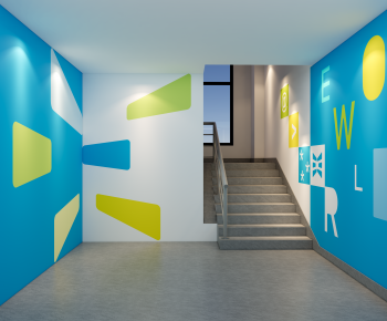 Modern Office Stairwell-ID:925960063