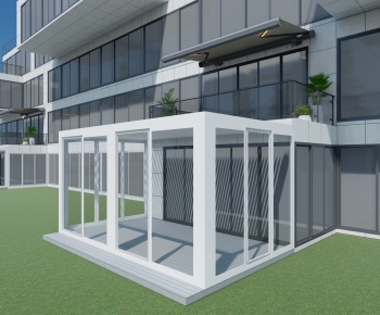 Modern Glass Sunshine Room-ID:241952907