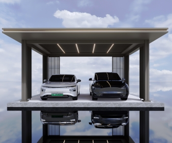 New Chinese Style Outdoor Parking Lot-ID:663352011