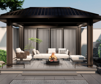 New Chinese Style Courtyard/landscape-ID:132940054