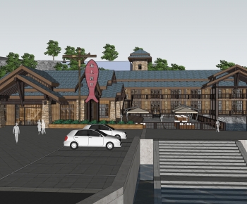 New Chinese Style Commercial Street-ID:966345075