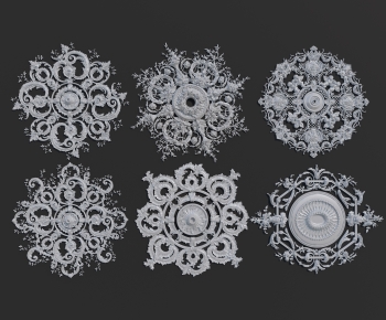 European Style Plaster Carved Top Plate-ID:211238941