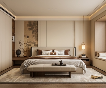 New Chinese Style Bedroom-ID:122060064