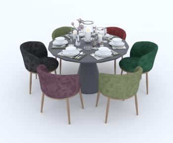 Modern Dining Table And Chairs-ID:394990926