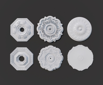 European Style Plaster Carved Top Plate-ID:147481924