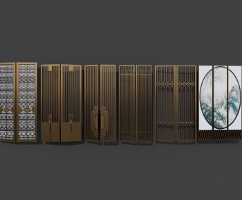 New Chinese Style Metal Screen Partition-ID:180327893