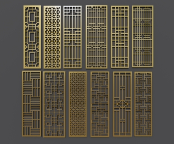 New Chinese Style Metal Screen Partition-ID:253282071