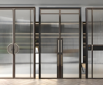 New Chinese Style Double Door-ID:967546949