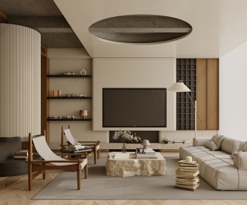 Wabi-sabi Style A Living Room-ID:919250014