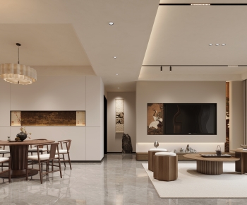 New Chinese Style A Living Room-ID:416096939