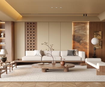 New Chinese Style A Living Room-ID:852967989