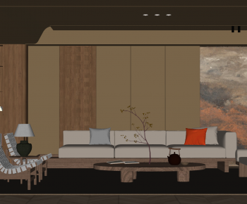 New Chinese Style A Living Room-ID:270121104