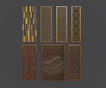 New Chinese Style Metal Screen Partition-ID:110030214