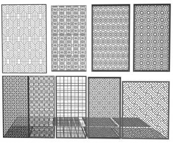 Modern Metal Screen Partition-ID:739016064