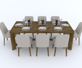Modern Dining Table And Chairs-ID:799395085
