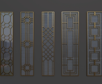 New Chinese Style Metal Screen Partition-ID:337558985