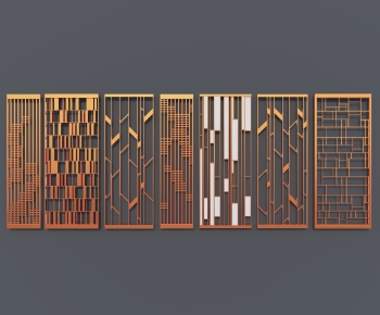 Modern Metal Screen Partition-ID:896779063